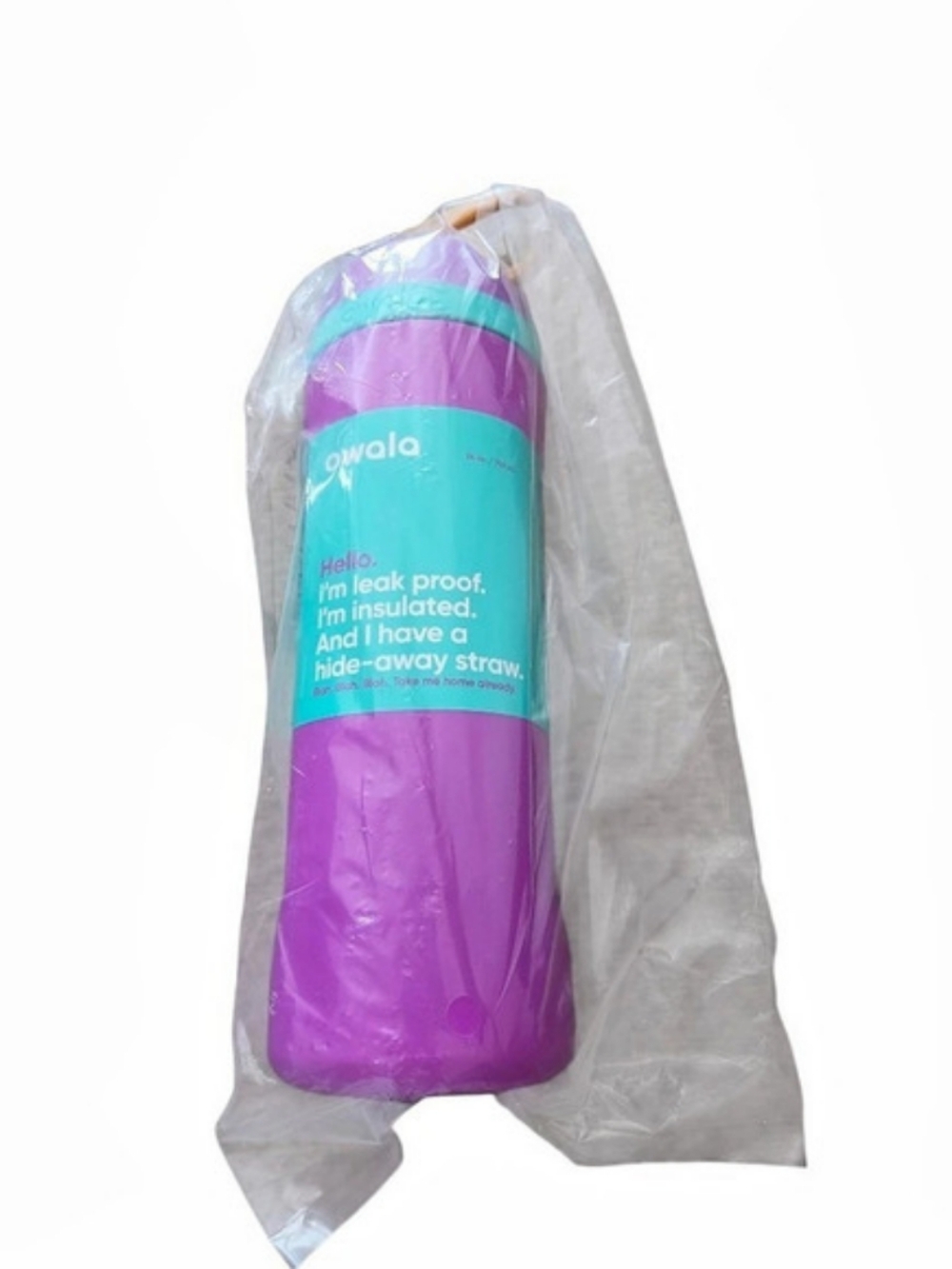 Owala FreeSip Insulated Stainless Steel Water Bottle Purple & Turquoise